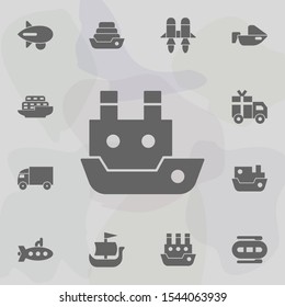ship, vessel icon. Simple set of transport icons. One of the collection for websites, web design, mobile app