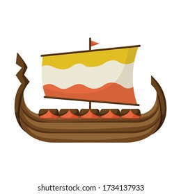 Ship viking vector icon.Cartoon vector icon isolated on white background ship viking.