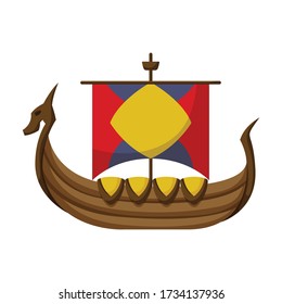 Ship viking vector icon.Cartoon vector icon isolated on white background ship viking.