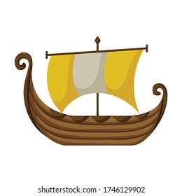 Ship viking vector icon.Cartoon vector icon isolated on white background ship viking.