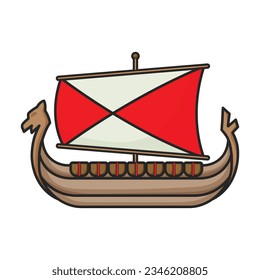 Icono de vector de visualización de envío.Icono de vector de color aislado en el vigiliado de barco de fondo blanco.