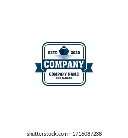 ship vintage vector logo modern abstract graphic