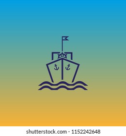ship, water, icon