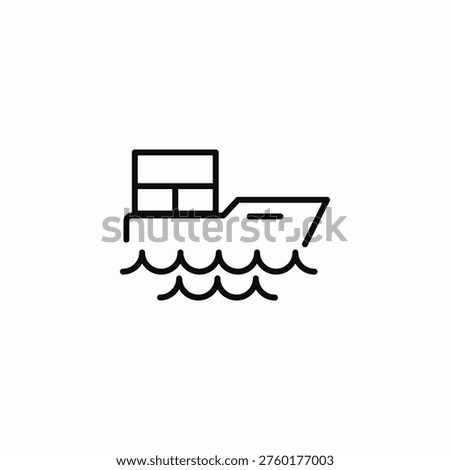 ship water icon sign vector