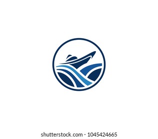 Ship wave logo