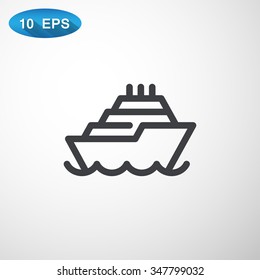 ship, web icon. vector design