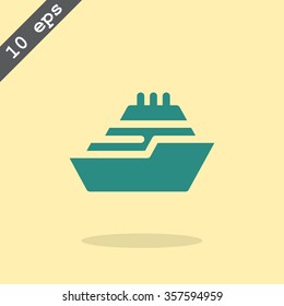 ship, web icon. vector design