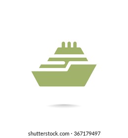 ship, web icon. vector design