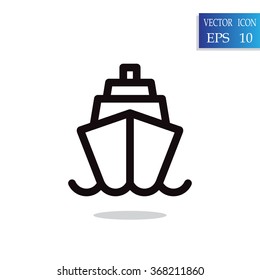 ship, web icon. vector design