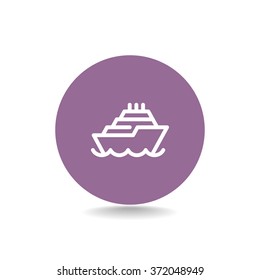 ship, web icon. vector design
