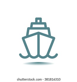 ship, web icon. vector design