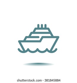 ship, web icon. vector design