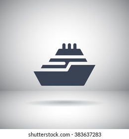 ship, web icon. vector design