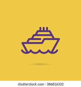 ship, web icon. vector design