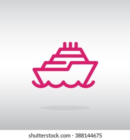 ship, web icon. vector design