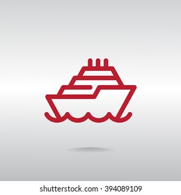 ship, web icon. vector design