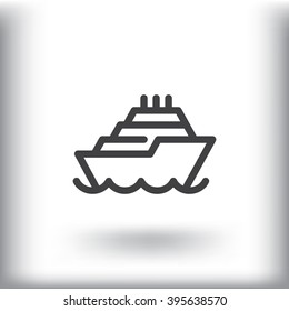 ship, web icon. vector design