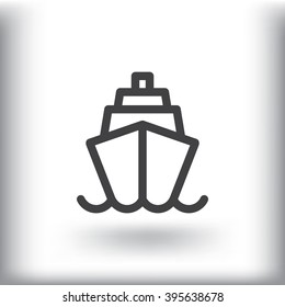 ship, web icon. vector design