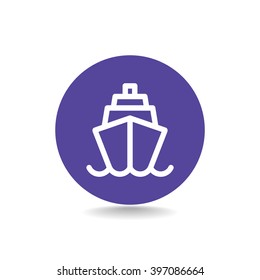ship, web icon. vector design