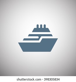 ship, web icon. vector design