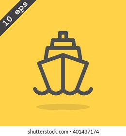 ship, web icon. vector design