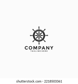 ship weel logo vector icon