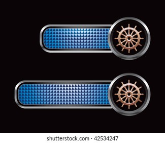 ship wheel blue checkered tabs