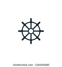 ship wheel boat wheel steering icon symbol