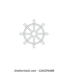 ship wheel boat wheel steering icon symbol