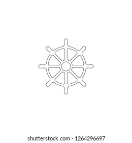 ship wheel boat wheel steering icon symbol