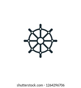 ship wheel boat wheel steering icon symbol