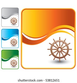 ship wheel colored wave backgrounds