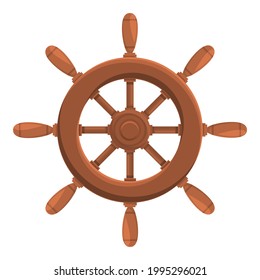 Ship wheel icon. Cartoon of Ship wheel vector icon for web design isolated on white background
