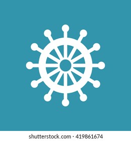 Ship Wheel Icon. Eps-10.
