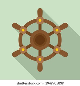Ship wheel icon. Flat illustration of Ship wheel vector icon for web design