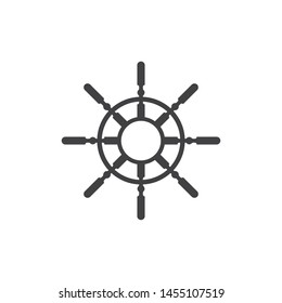 Ship wheel icon ilustration vector 