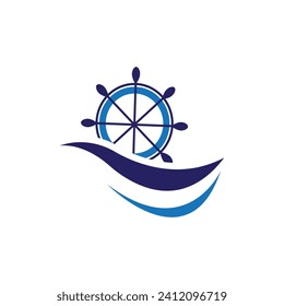 Ship wheel icon ilustration vector 
