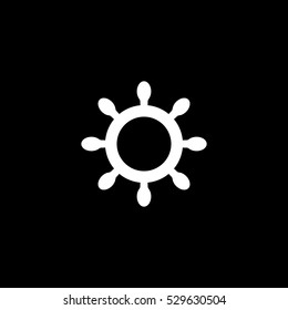 ship wheel icon, isolated, white background