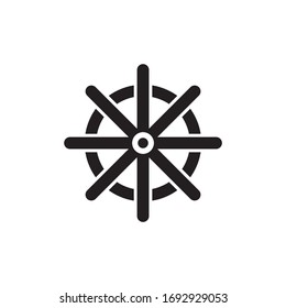 SHIP WHEEL ICON , NAVY ICON