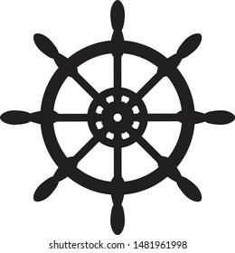 ship wheel icon on white background. flat style. nautical icon for your web site design, logo, app, UI. ship symbol. steering wheels sign. 