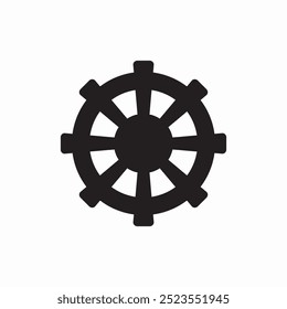 ship wheel icon sign vector