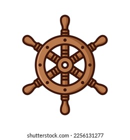 ship wheel icon vector design template in white background