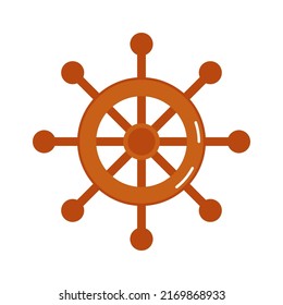 Ship wheel icon. Vector illustration