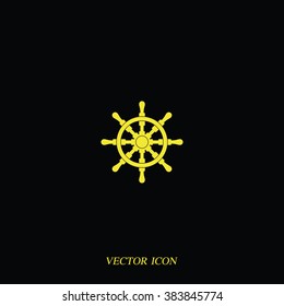 Ship wheel illustration.