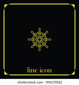 Ship wheel illustration.