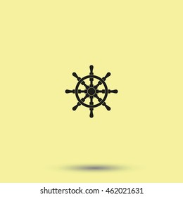 Ship wheel illustration.