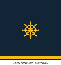Ship wheel illustration.
