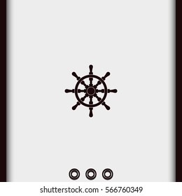 Ship wheel illustration.