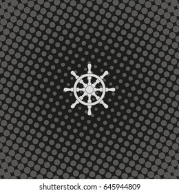Ship wheel illustration.