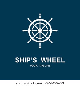 Design-Vorlage für das Logo des Schiffes.  Design von Nautic-Symbolen
